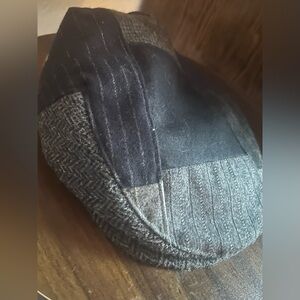 J. Crew and John Hanly & Co 100% wool pageboy plaid patchwork hat!